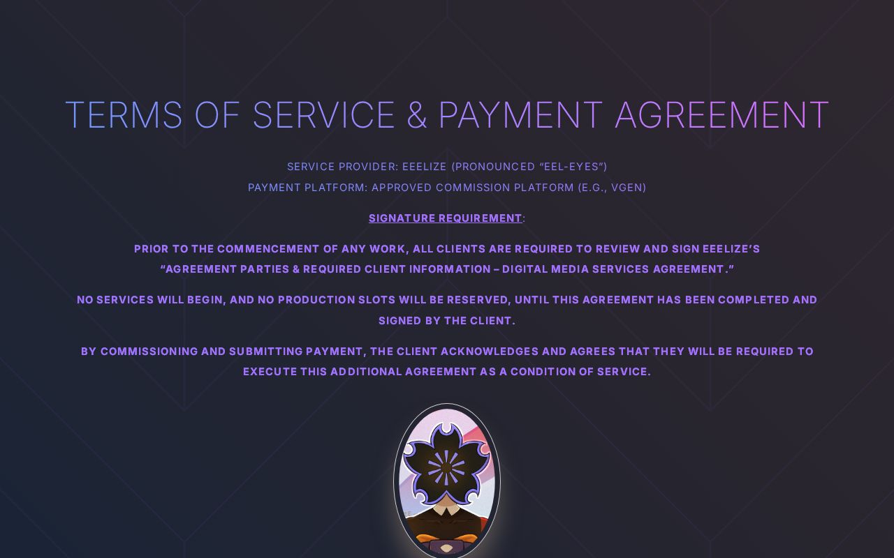 Eel's Terms of Service & Payment Agreement